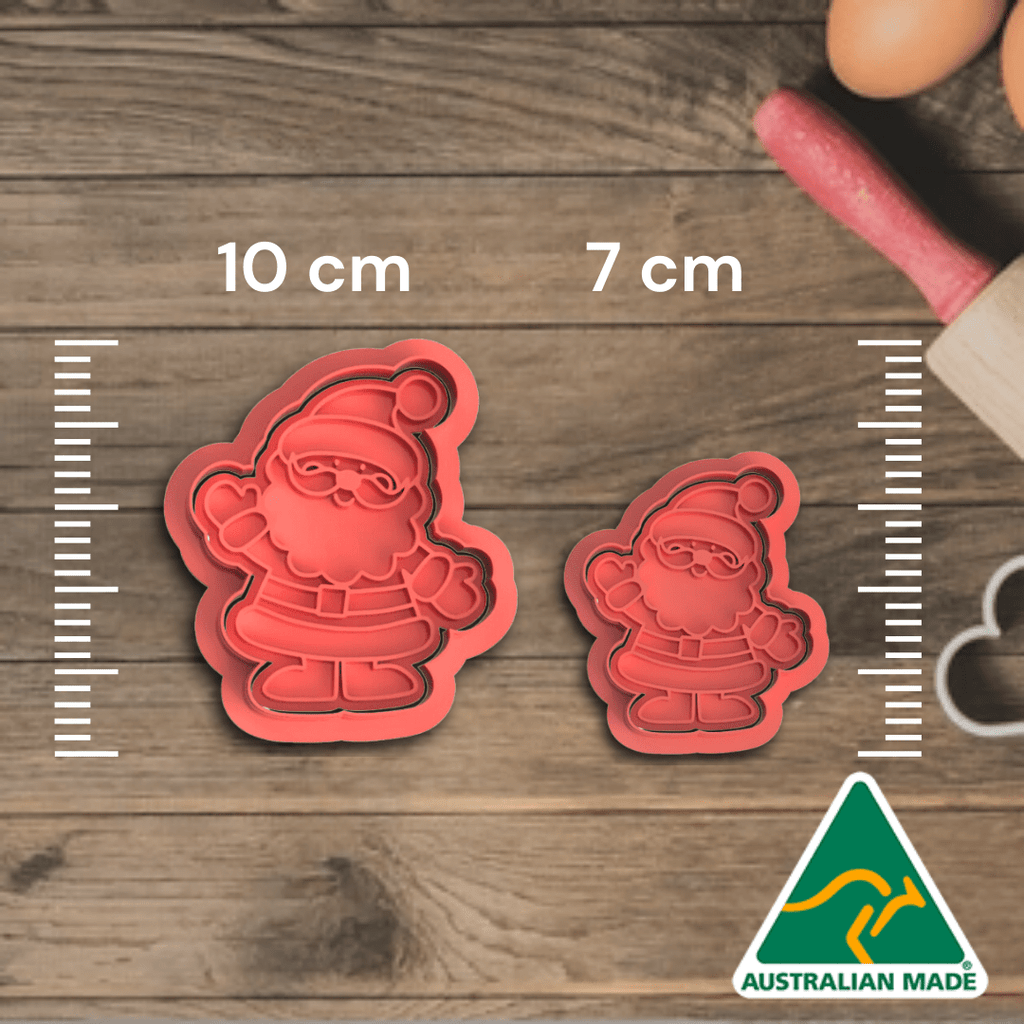 Christmas Santa Cookie Cutter And Embosser Stamp