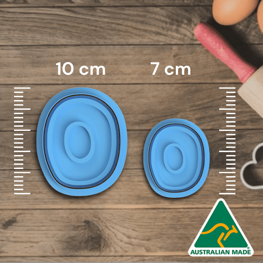 Australian Cookie Cutters Cookie Cutters Basic Number 0 Cookie Cutter and Embosser Stamp