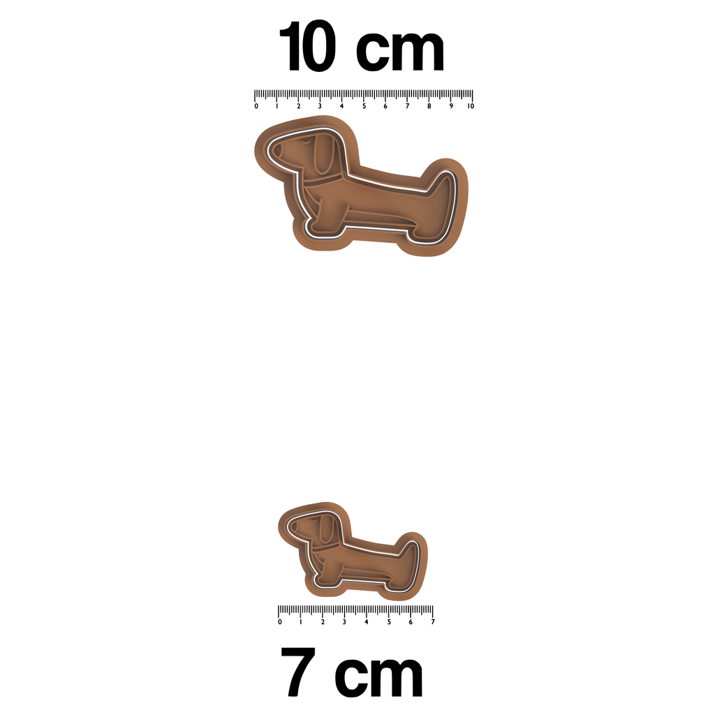 Australian Cookie Cutters Cookie Cutters 10cm Sausage Dog Cookie Cutter and Embosser Stamp
