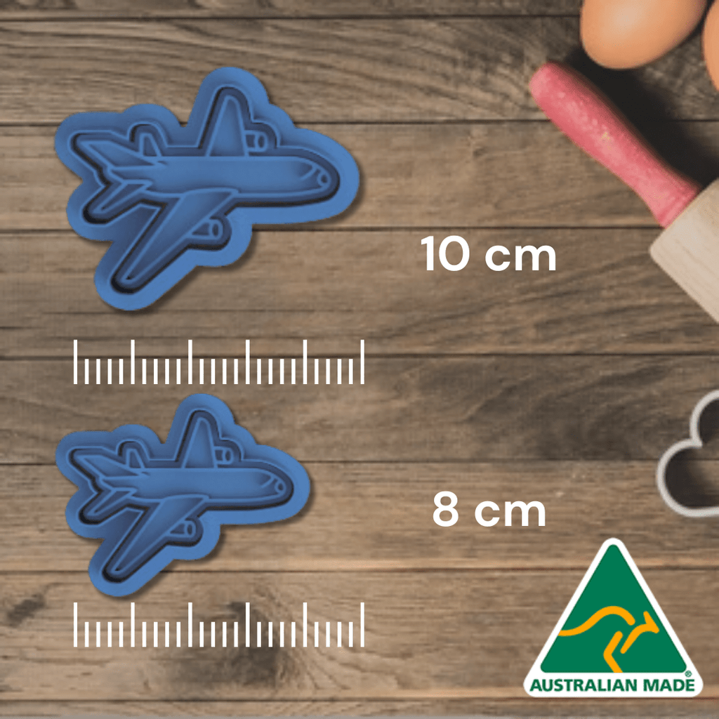 Australian Cookie Cutters Cookie Cutters Airplane Cookie Cutter and Embosser Stamp