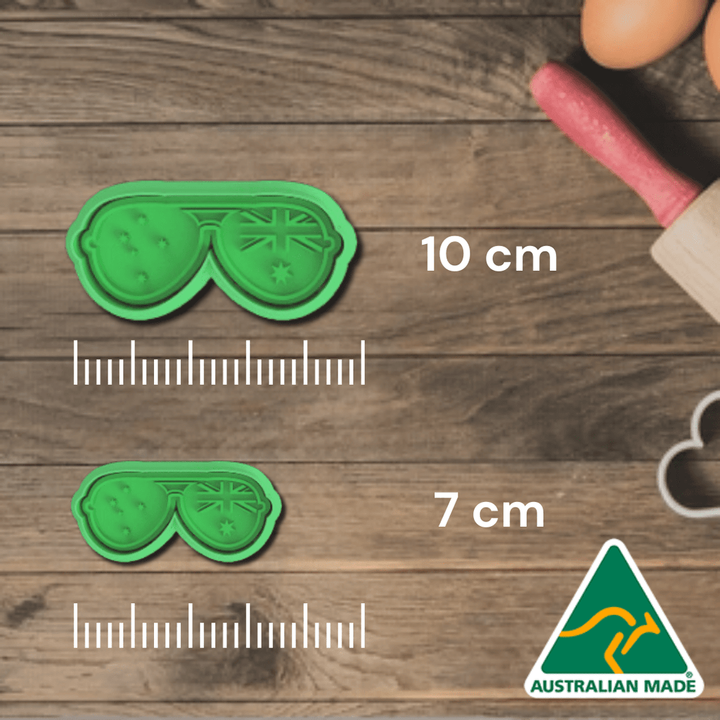 Australian Cookie Cutters Cookie Cutters Australia Day- Sunglasses Cookie Cutter And Embosser Stamp