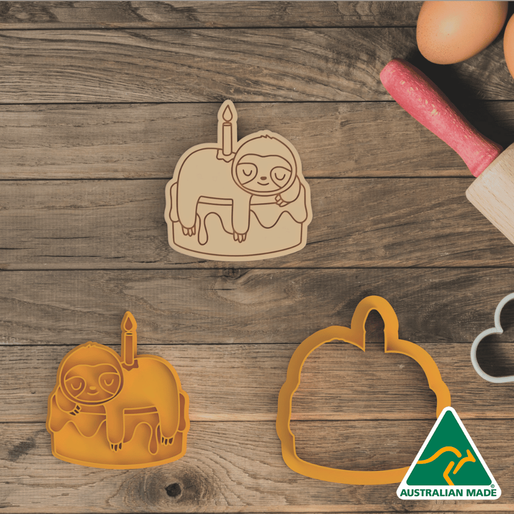 Australian Cookie Cutters Cookie Cutters Cake Sloth Cookie Cutter and Embosser Stamp