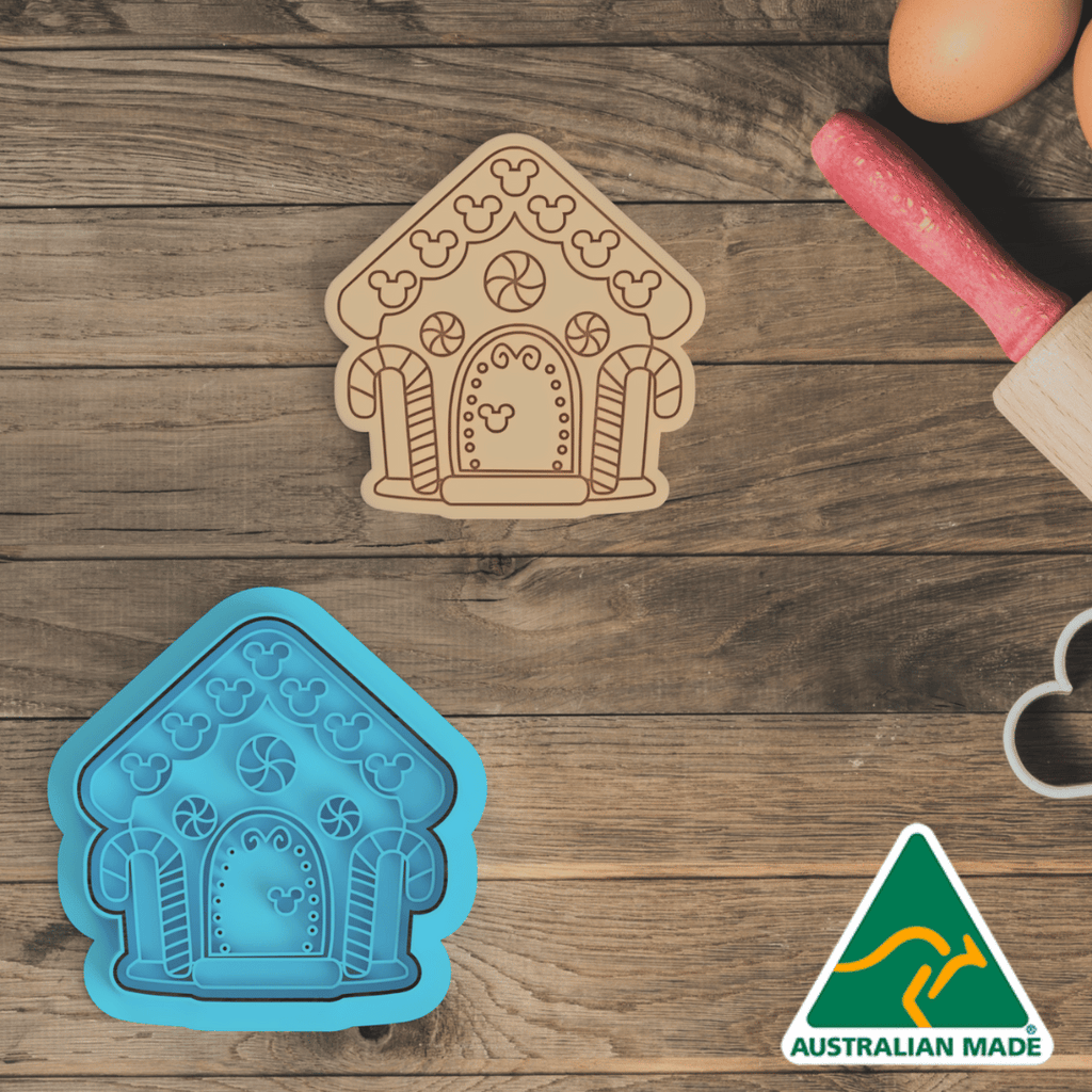 Australian Cookie Cutters Cookie Cutters Christmas House V2 Cookie Cutter and Embosser Stamp
