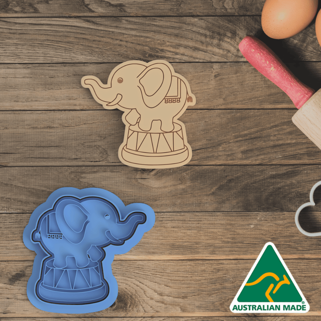 Circus Elephant Cookie Cutter and Embosser Stamp