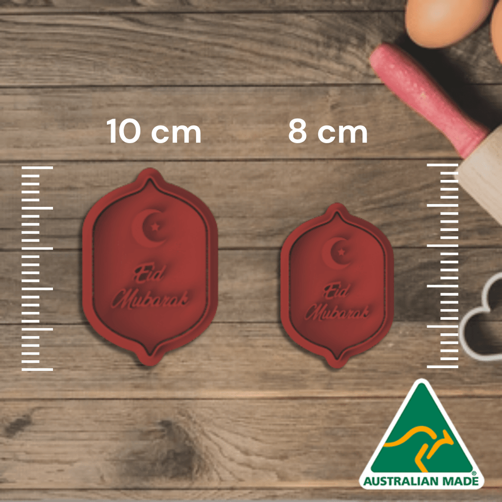 Australian Cookie Cutters Cookie Cutters Eid Mubarak Design 3 Cookie Cutter and Embosser Stamp