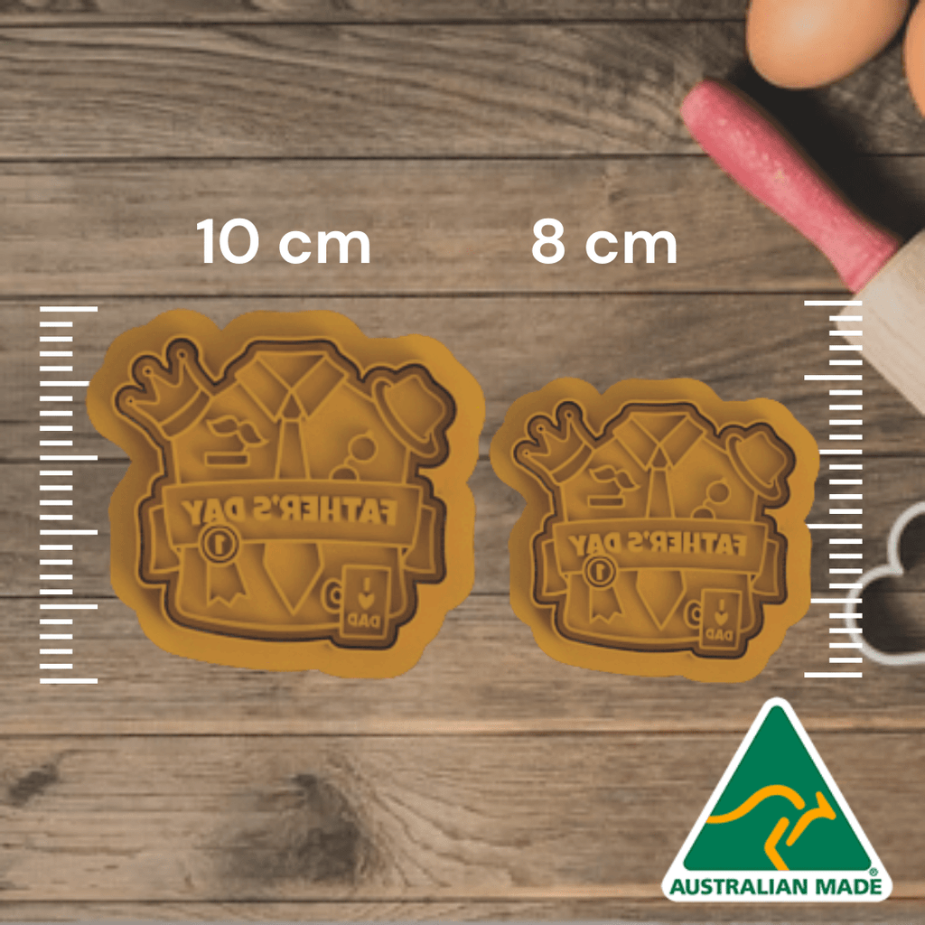 Australian Cookie Cutters Cookie Cutters Fathers Day Shirt Cookie Cutter and Embosser Stamp