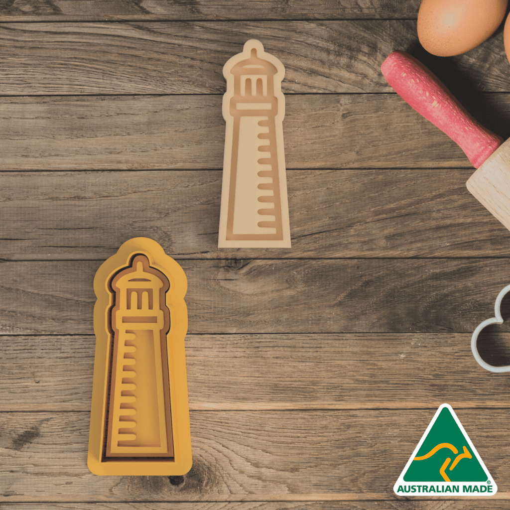 Australian Cookie Cutters Cookie Cutters Lighthouse Cookie Cutter and Embosser Stamp