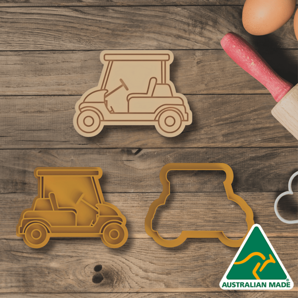 Golf Cart Cookie Cutter and Embosser Stamp