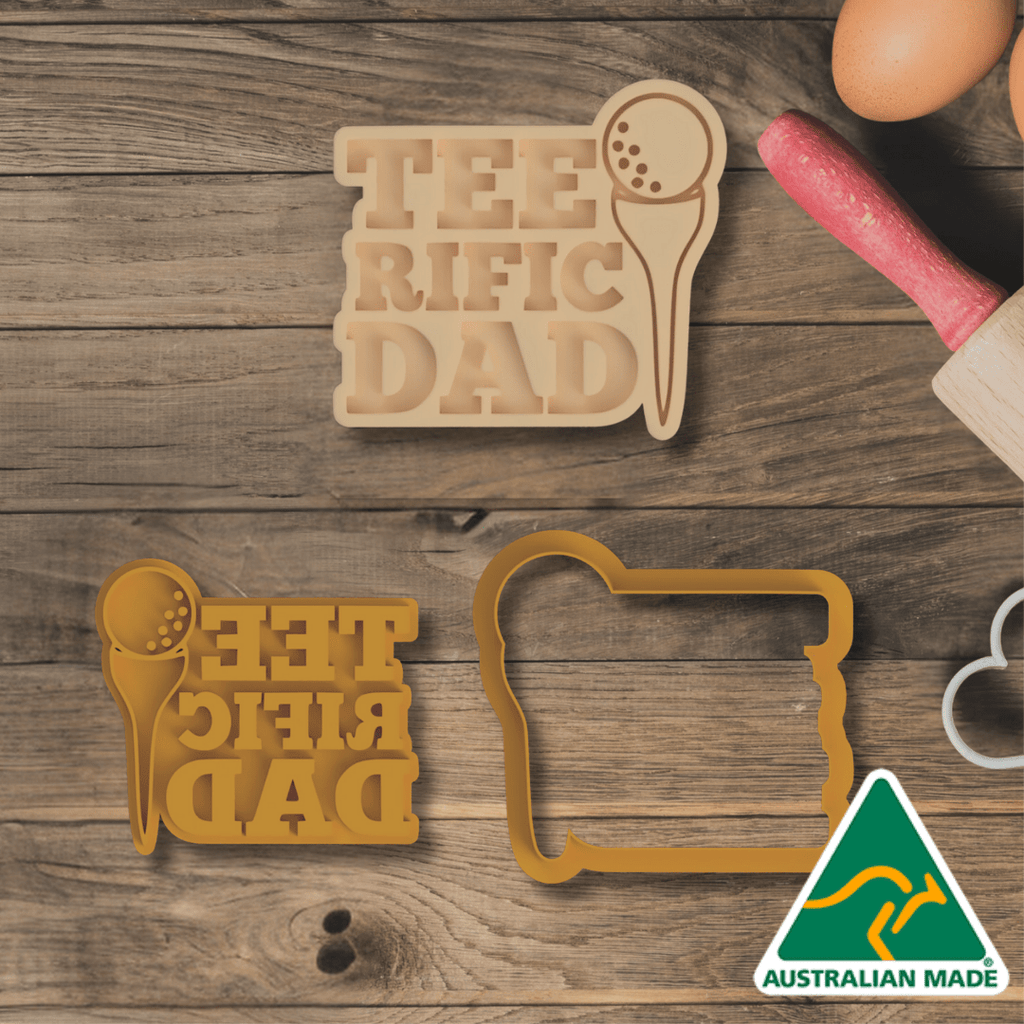 Tee-Rific Dad Cookie Cutter and Embosser Stamp