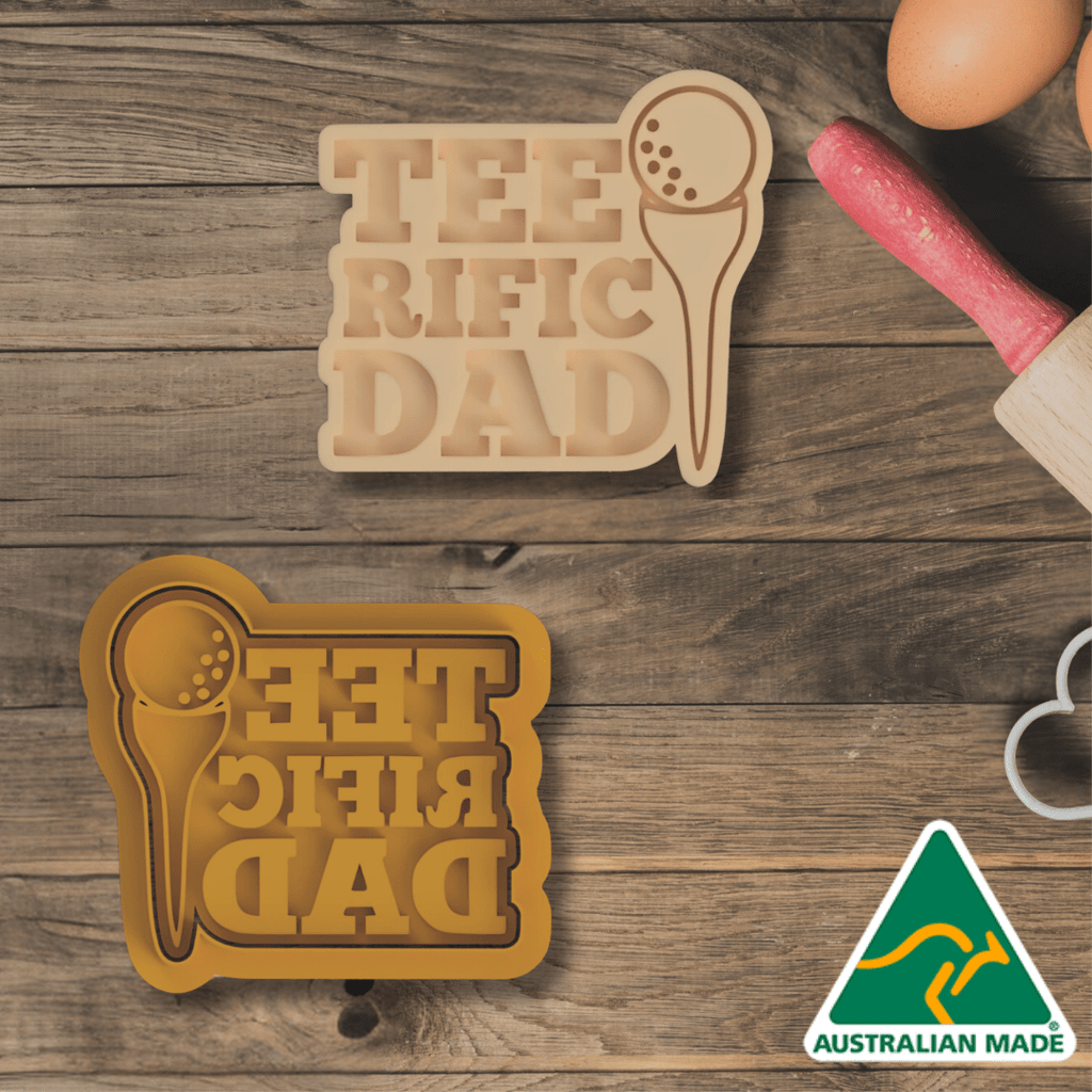 Tee-Rific Dad Cookie Cutter and Embosser Stamp