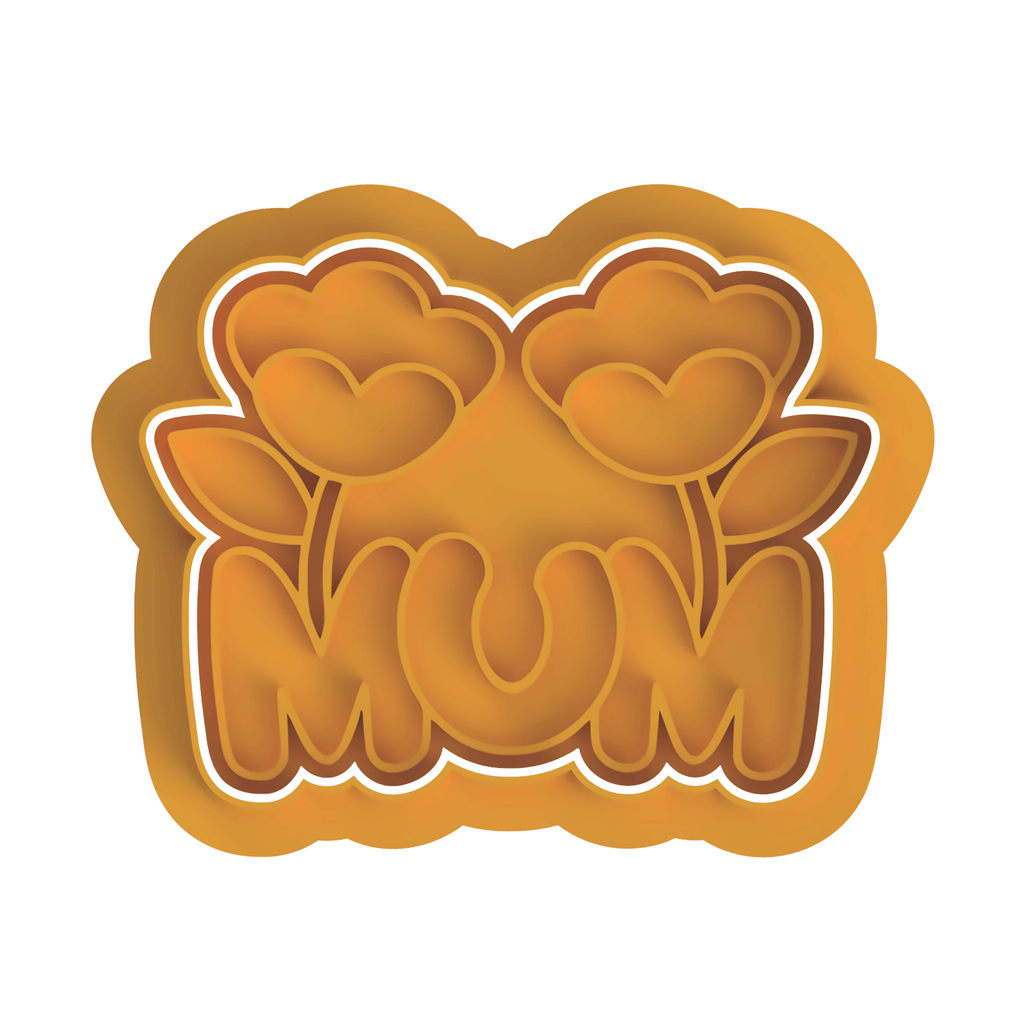 Australian Cookie Cutters Cookie Cutters Mum with Flowers Cookie Cutter and Embosser Stamp