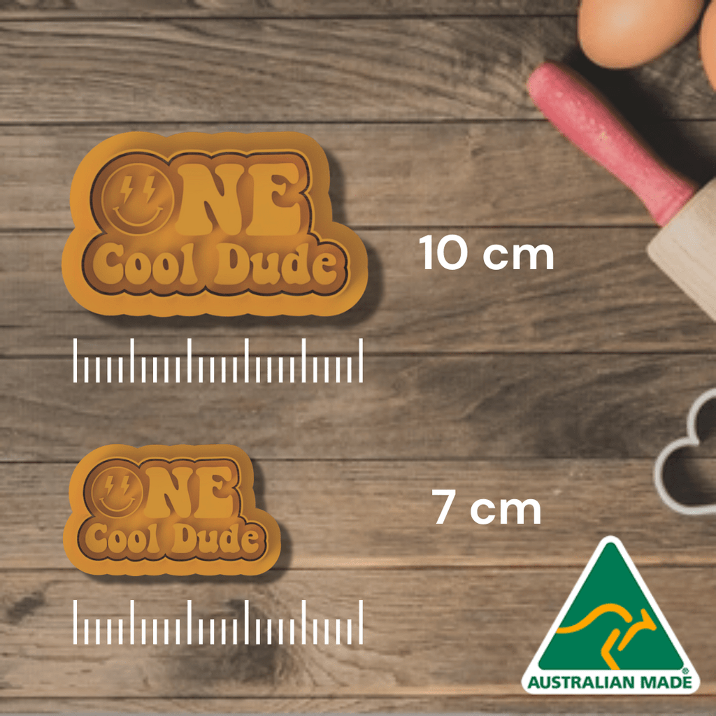 Australian Cookie Cutters Cookie Cutters Once Cool Dude Cookie Cutter and Embosser Stamp