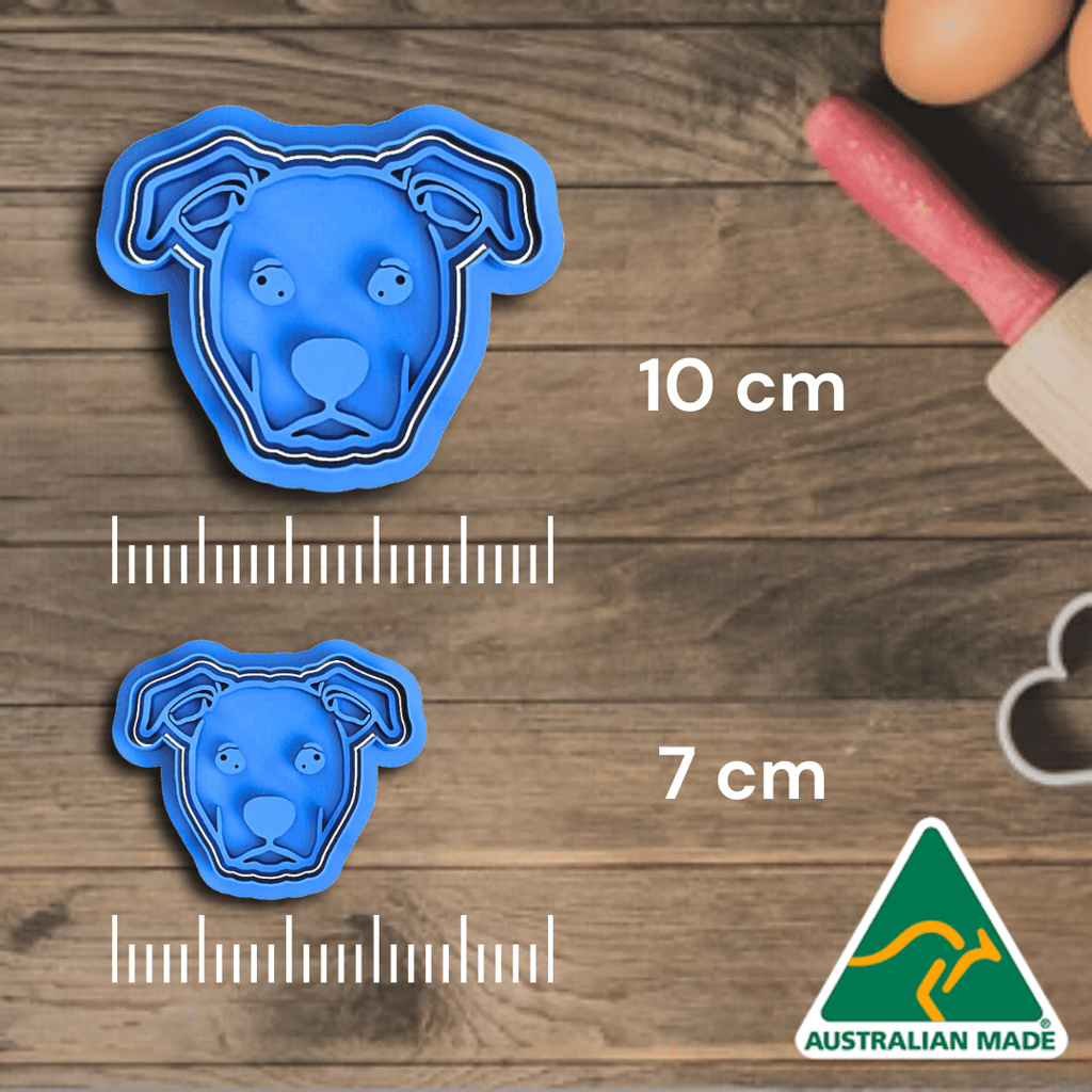 Australian Cookie Cutters Cookie Cutters Pitbull Cookie Cutter And Embosser Stamp