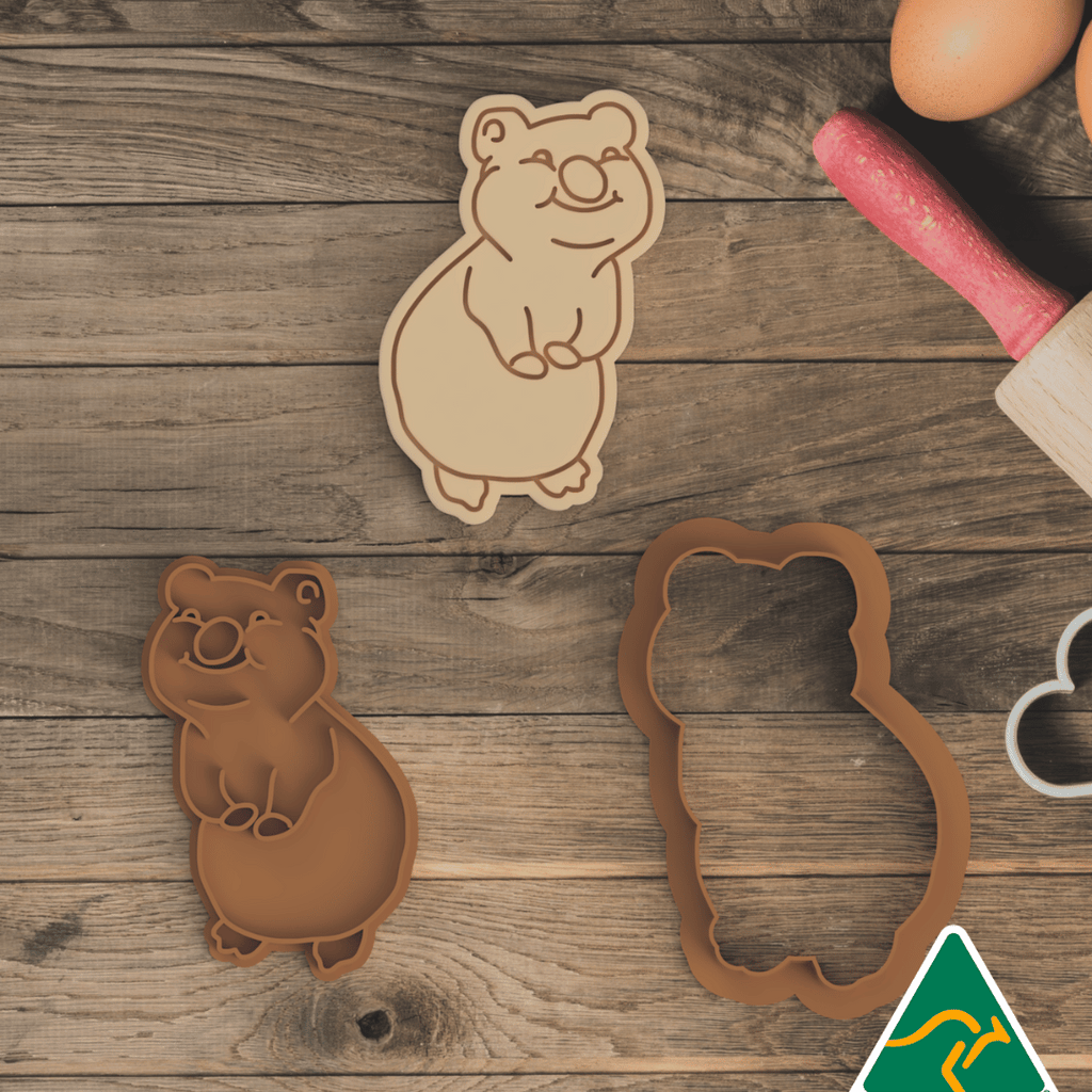 Australian Cookie Cutters Cookie Cutters Quokka Cookie Cutter and Embosser Stamp