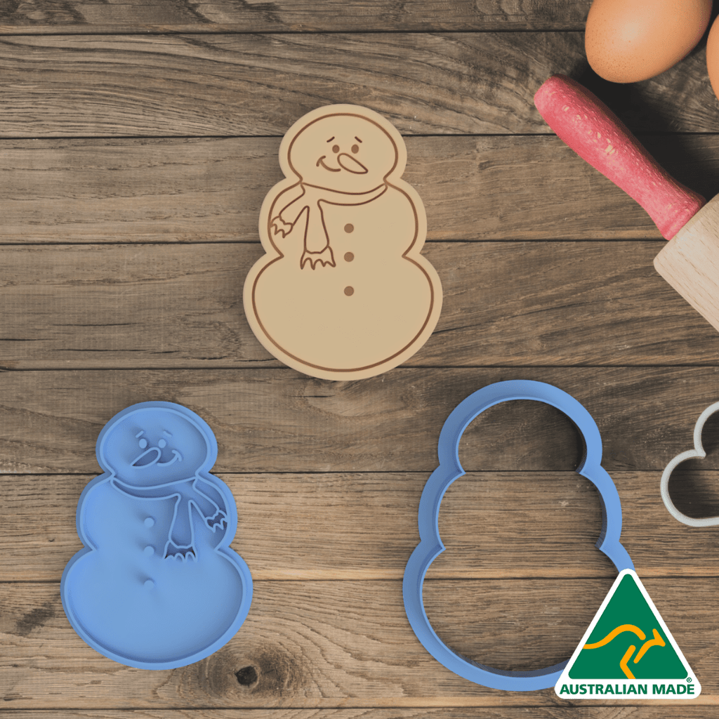 Australian Cookie Cutters Cookie Cutters Snowman Cookie Cutter and Embosser Stamp