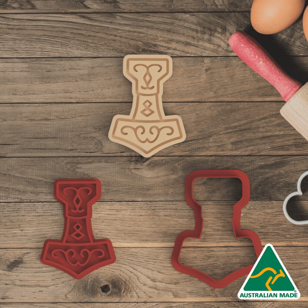 Australian Cookie Cutters Cookie Cutters Viking Set Cookie Cutter and Embosser Stamp
