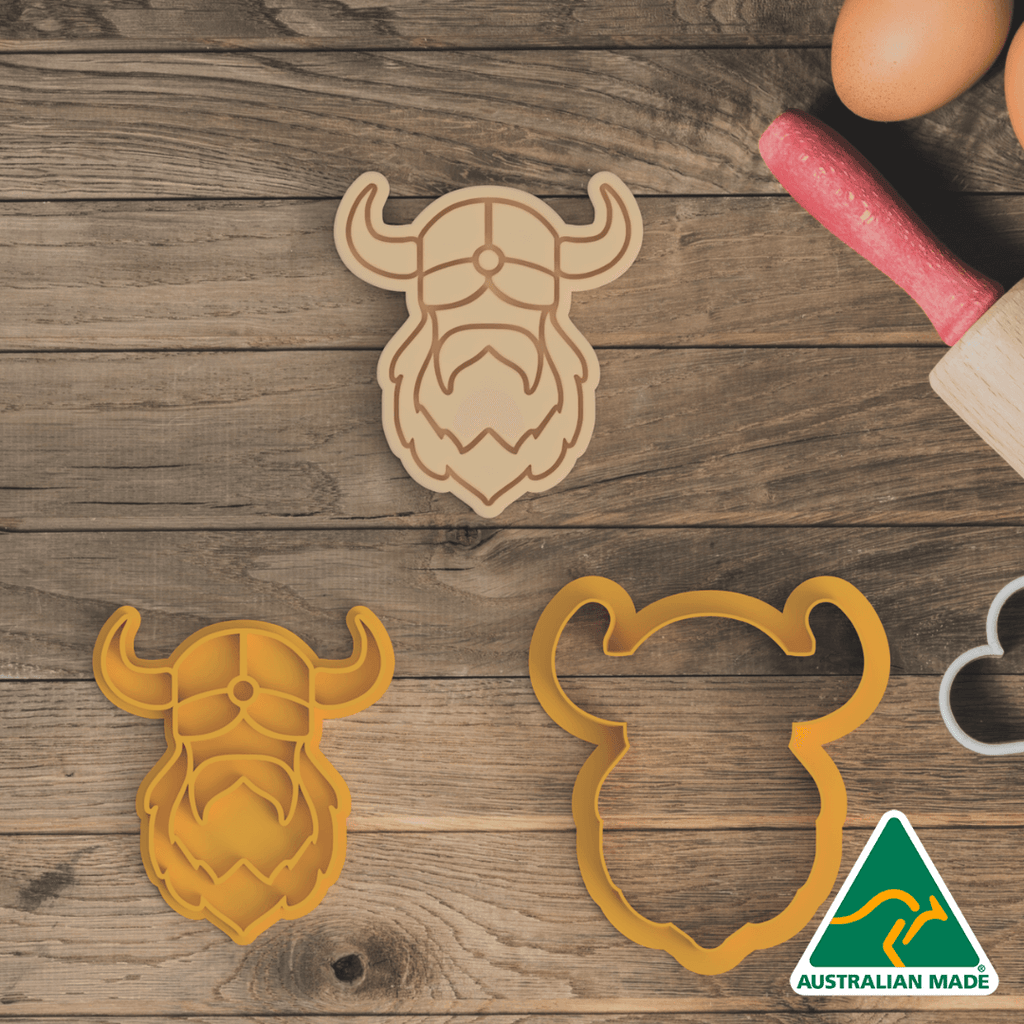 Australian Cookie Cutters Cookie Cutters Viking Set Cookie Cutter and Embosser Stamp