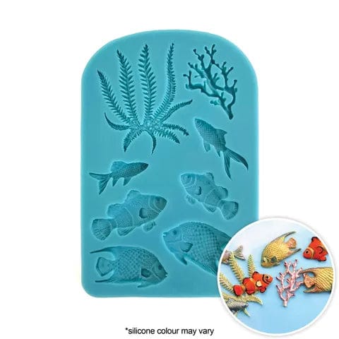 Australian Cookie Cutters Silicone Mould Assorted Fish And Seaweed Silicone Mould