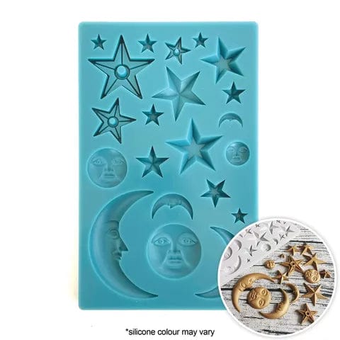 Australian Cookie Cutters Silicone Mould Assorted Moon & Stars Silicone Mould