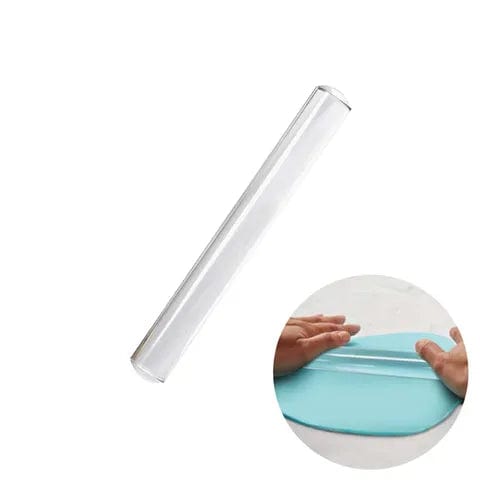 Australian Cookie Cutters Silicone Mould Small Acrylic Rolling Pin-  22.5cm x 2.5cm