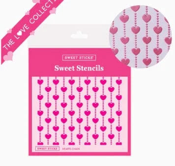 Sweet Sticks Cookie Stencil Sweet Sticks Heart Chain Stencil