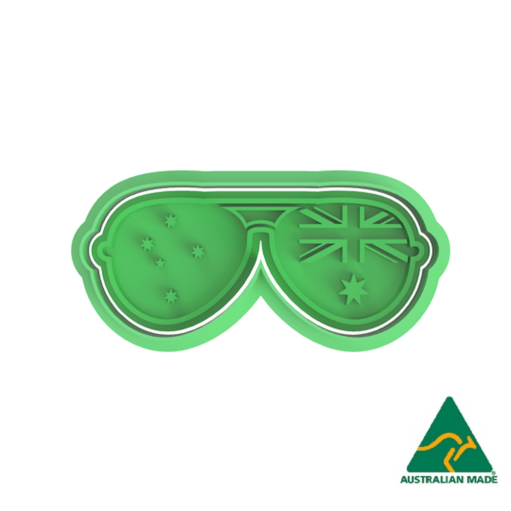 Australian Cookie Cutters Cookie Cutters Australia Day- Sunglasses Cookie Cutter And Embosser Stamp