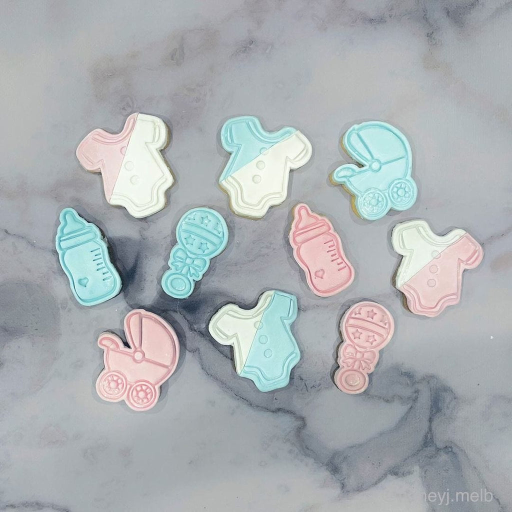 Australian Cookie Cutters Cookie Cutters Baby Bottle Cookie Cutter and Embosser stamp