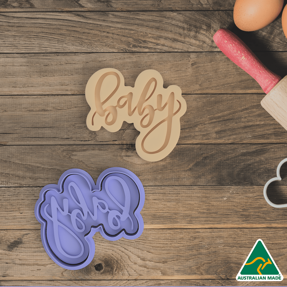 Australian Cookie Cutters Cookie Cutters Baby Cookie Cutter and Embosser Stamp