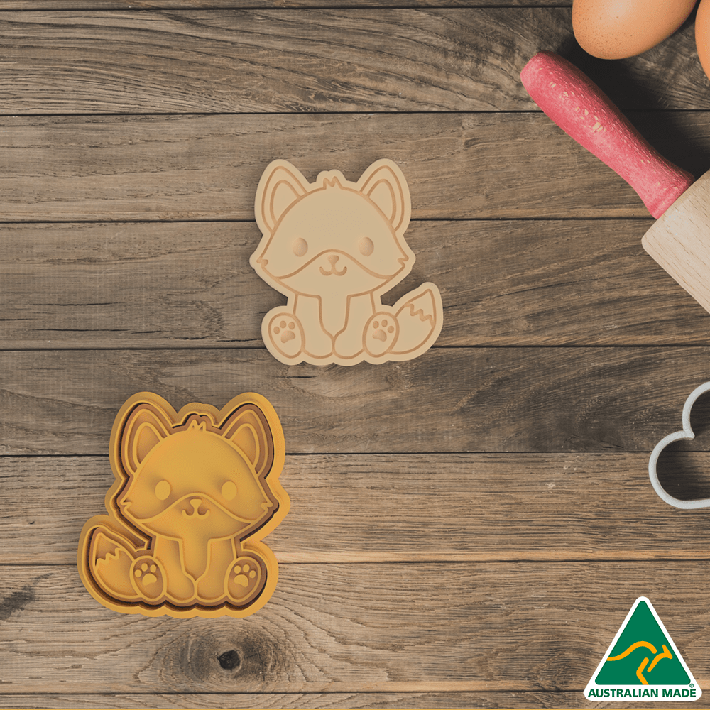 Australian Cookie Cutters Cookie Cutters Baby Fox - Cookie Cutter and Embosser Stamp
