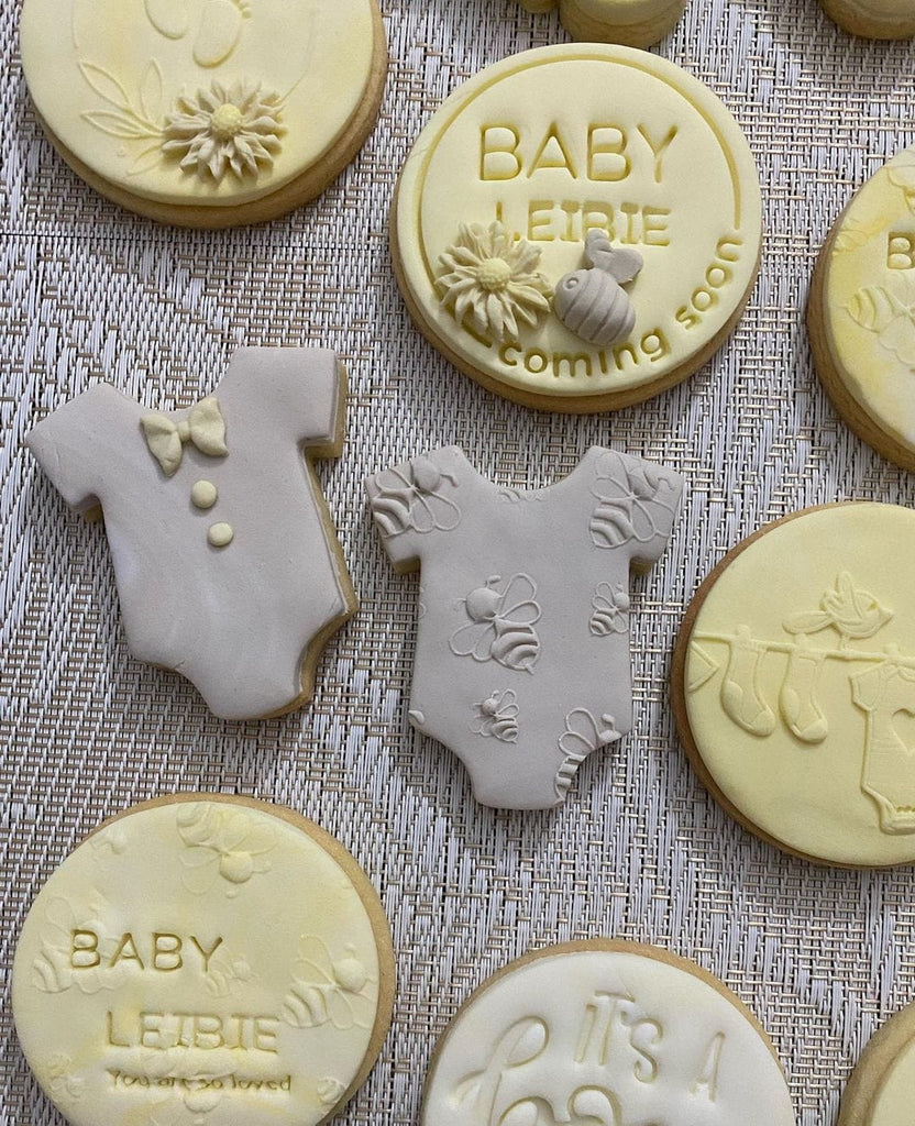 Australian Cookie Cutters Cookie Cutters Baby Onesie Cookie Cutter and Embosser Stamp