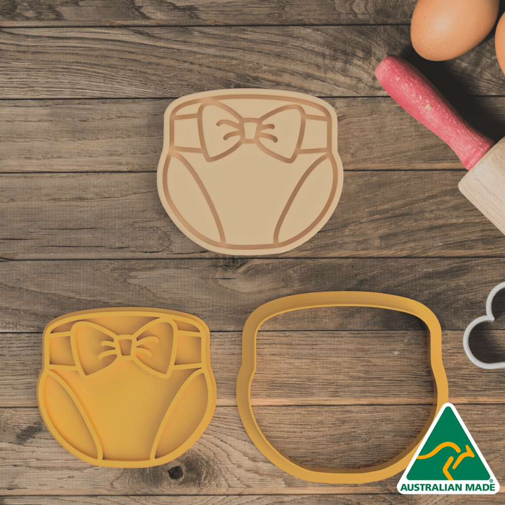 Australian Cookie Cutters Cookie Cutters Baby Underwear Cookie Cutter and Embosser Stamp