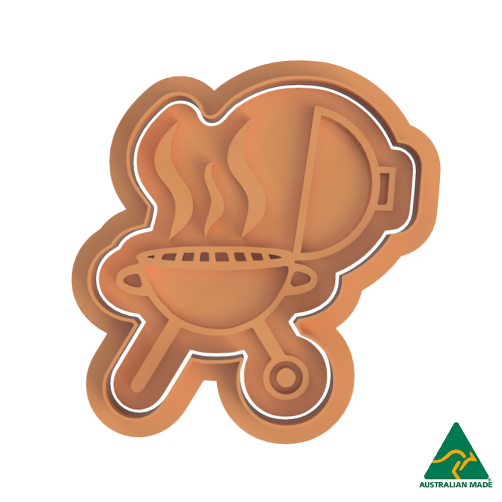 Australian Cookie Cutters Cookie Cutters Barbeque Cookie Cutter and Embosser Stamp