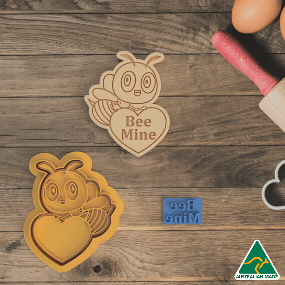 Australian Cookie Cutters Cookie Cutters Bee Mine Cookie Cutter and Embosser Stamp