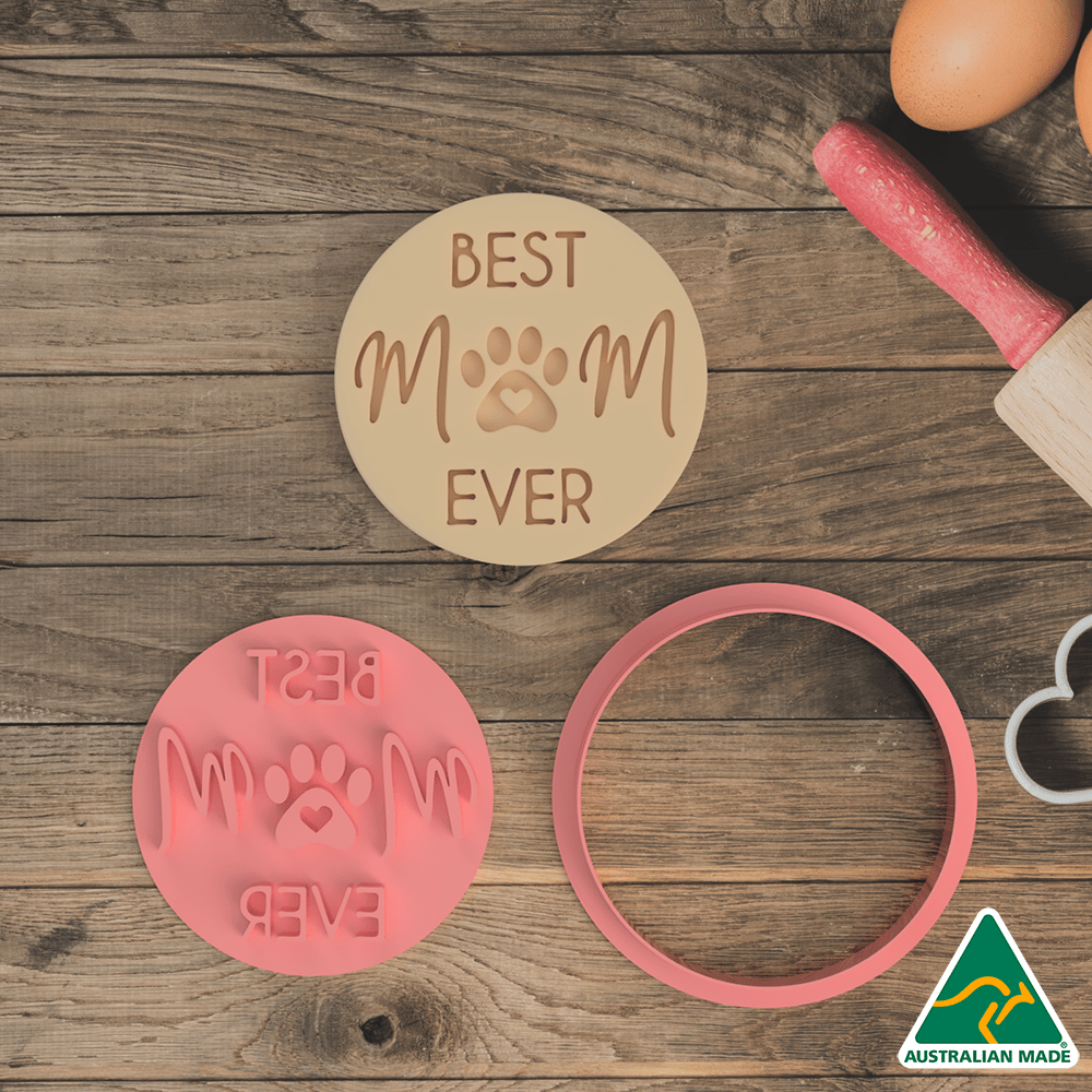 Australian Cookie Cutters Cookie Cutters Best Dog Mum Ever - Cookie Cutter and Embosser Stamp