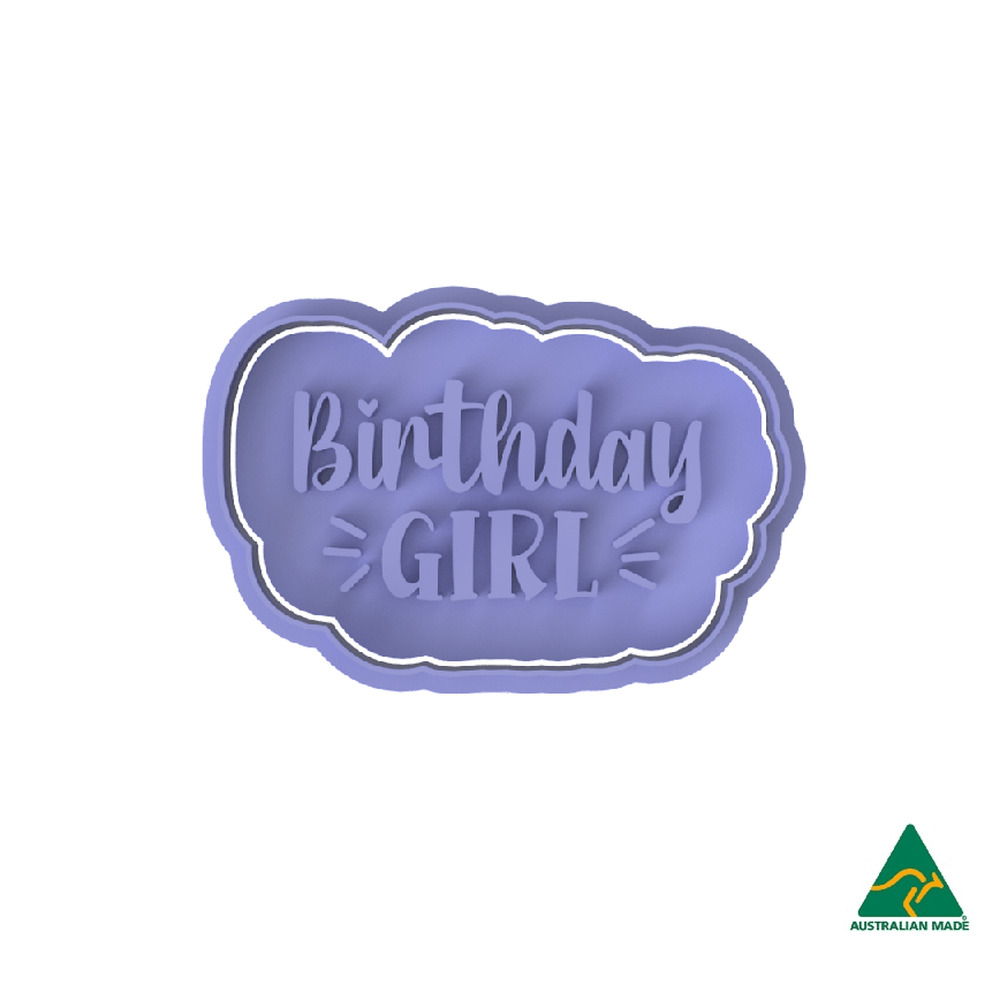 Australian Cookie Cutters Cookie Cutters Birthday Girl - Cookie Cutter and Embosser Stamp
