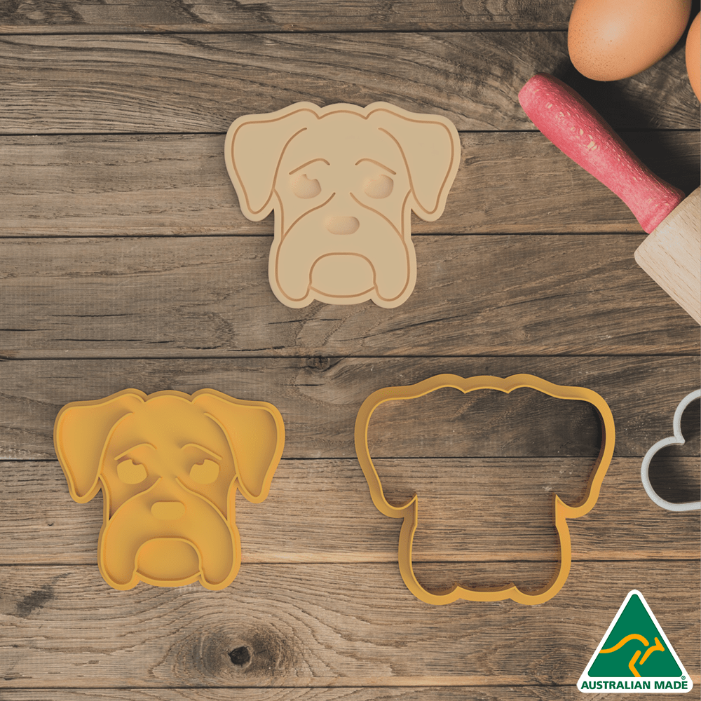 Australian Cookie Cutters Cookie Cutters Boxer Cookie Cutter and Embosser Stamp