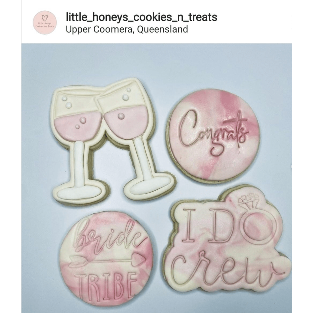 Australian Cookie Cutters Cookie Cutters Bridal Wedding Wine Glass Cookie Cutter/Fondant Embosser Stamp