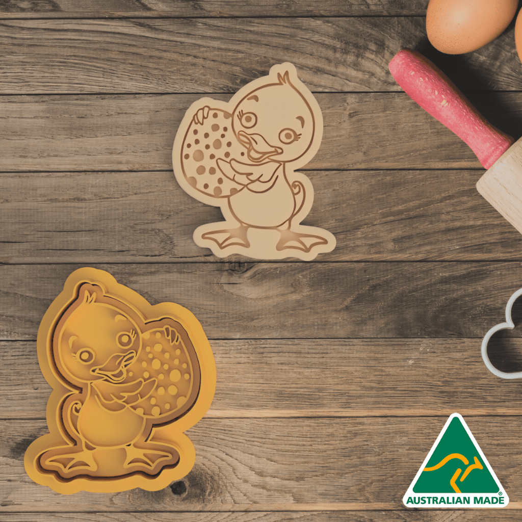 Australian Cookie Cutters Cookie Cutters Chick with the Egg Cookie Cutter and Embosser Stamp