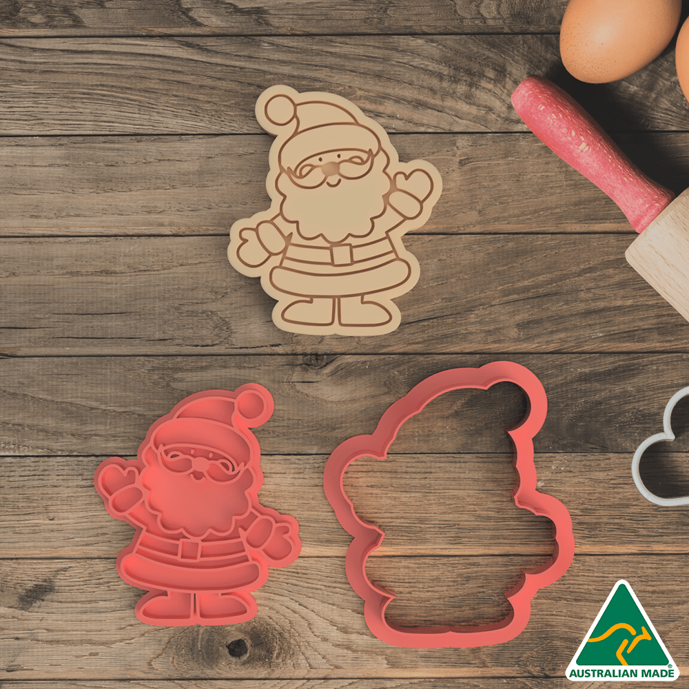 Australian Cookie Cutters Cookie Cutters Christmas Characters Set of 4 Cookie Cutter and Embosser Stamp