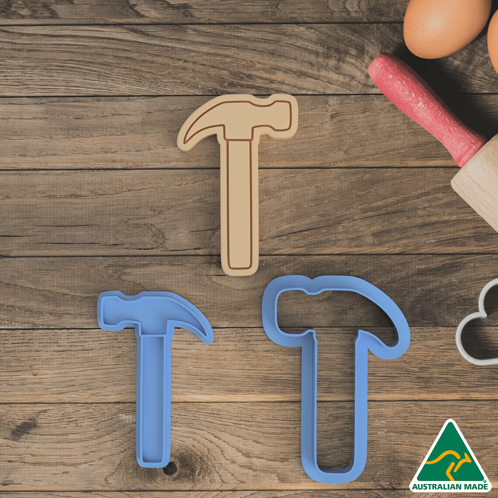 Australian Cookie Cutters Cookie Cutters Construction Tool- Hammer Cookie Cutter And Embosser Stamp