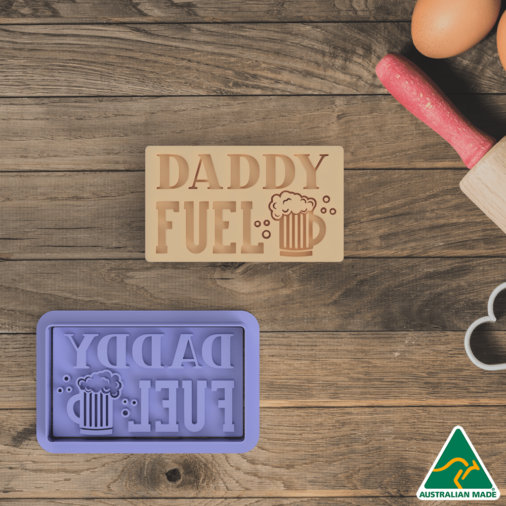 Australian Cookie Cutters Cookie Cutters Daddy Fuel Cookie Cutter and Embosser Stamp