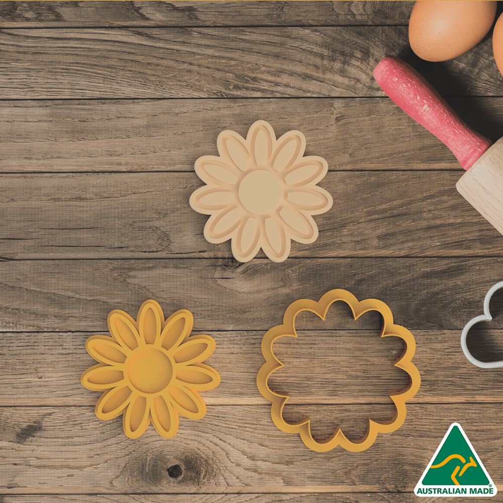 Australian Cookie Cutters Cookie Cutters Daisy Cookie Cutter and Embosser Stamp