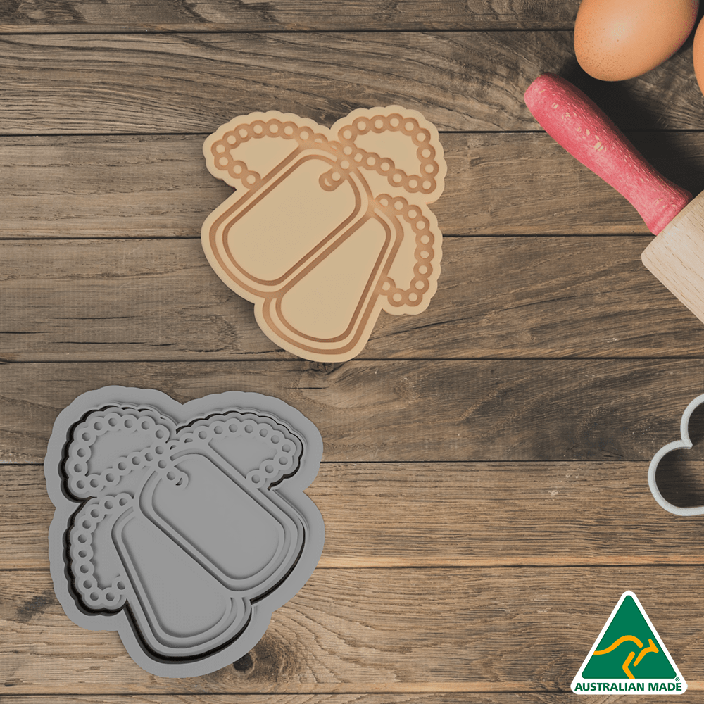 Australian Cookie Cutters Cookie Cutters Dog Tags Cookie Cutter and Embosser Stamp