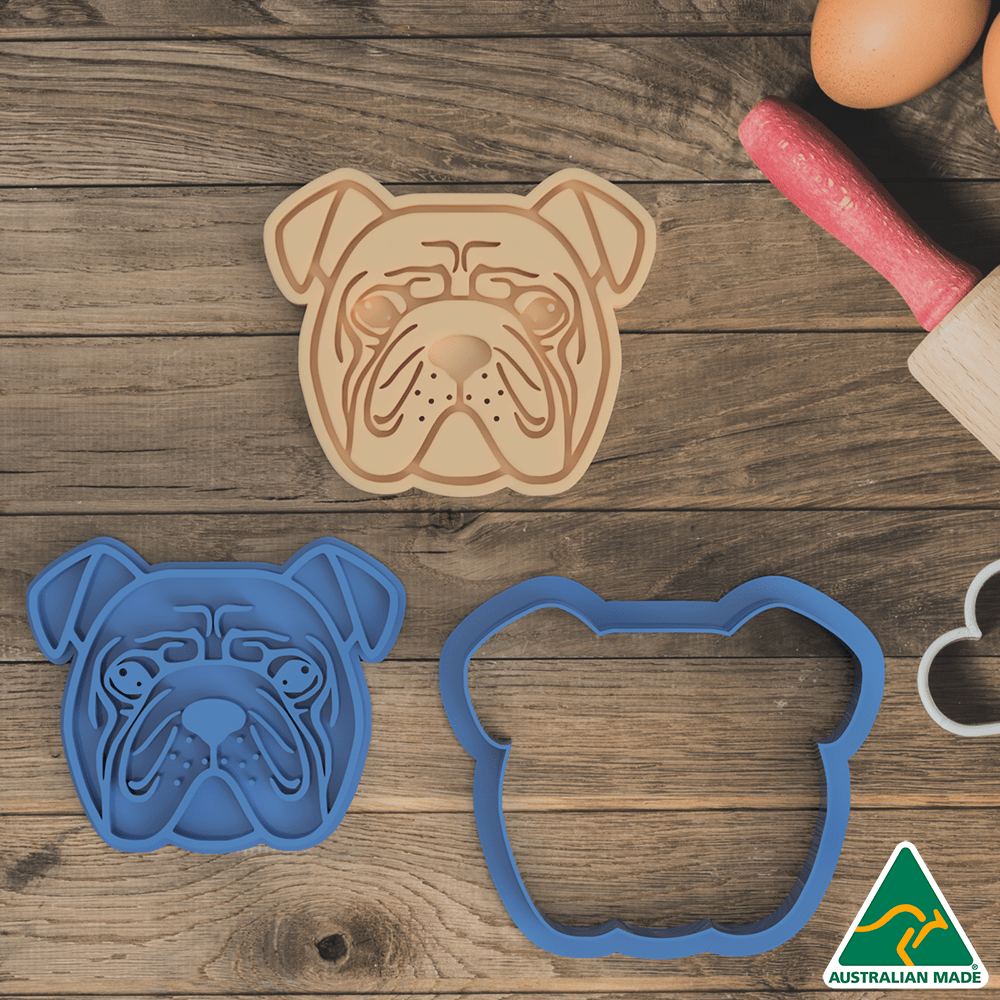 Australian Cookie Cutters Cookie Cutters Dog V4 Cookie Cutter And Embosser Stamp