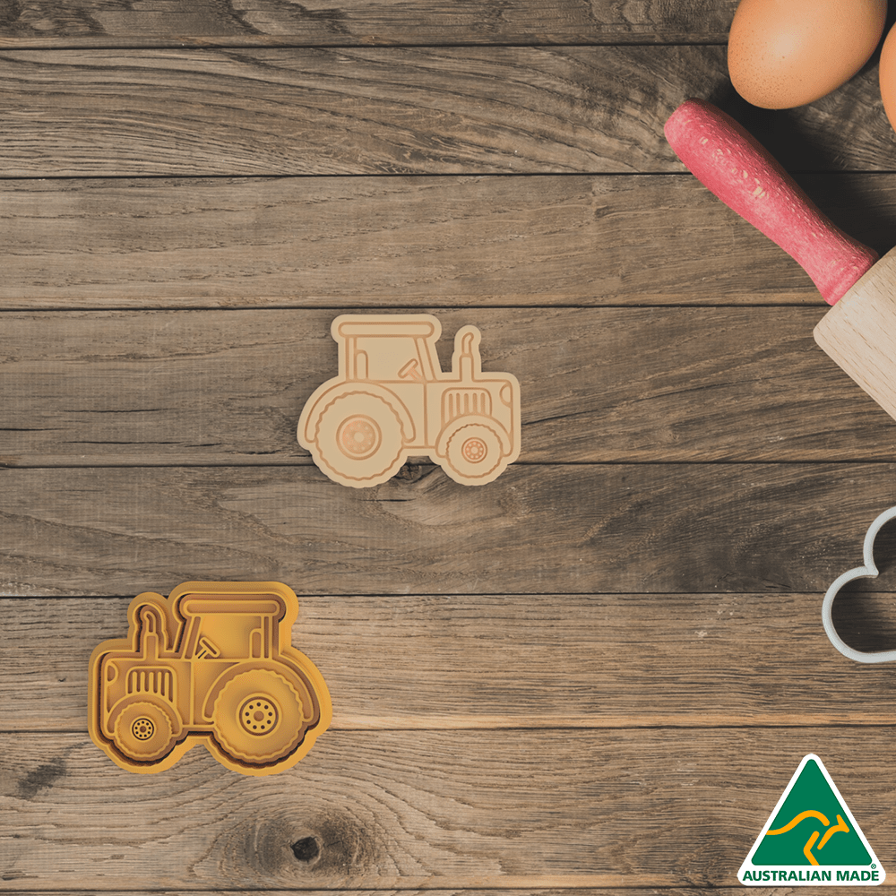 Australian Cookie Cutters Cookie Cutters Farm- Tractor Cookie Cutter And Embosser Stamp