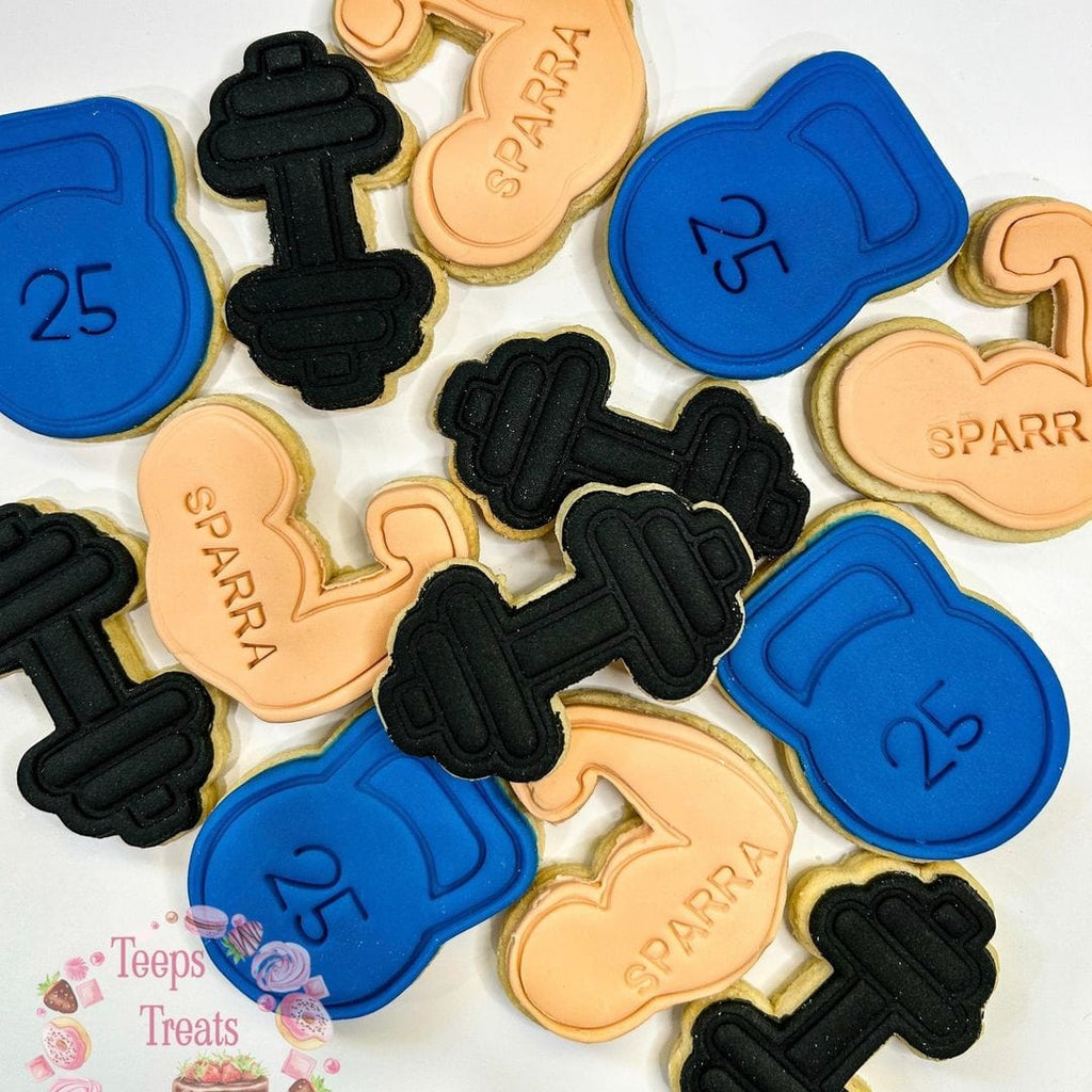 Australian Cookie Cutters Cookie Cutters Gym Collection Cookie Cutter and Embosser Stamp