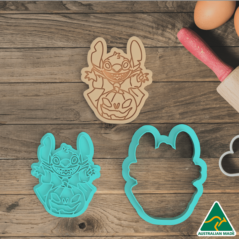 Australian Cookie Cutters Cookie Cutters Halloween Stitch the Wizard Cookie Cutter And Embosser Stamp