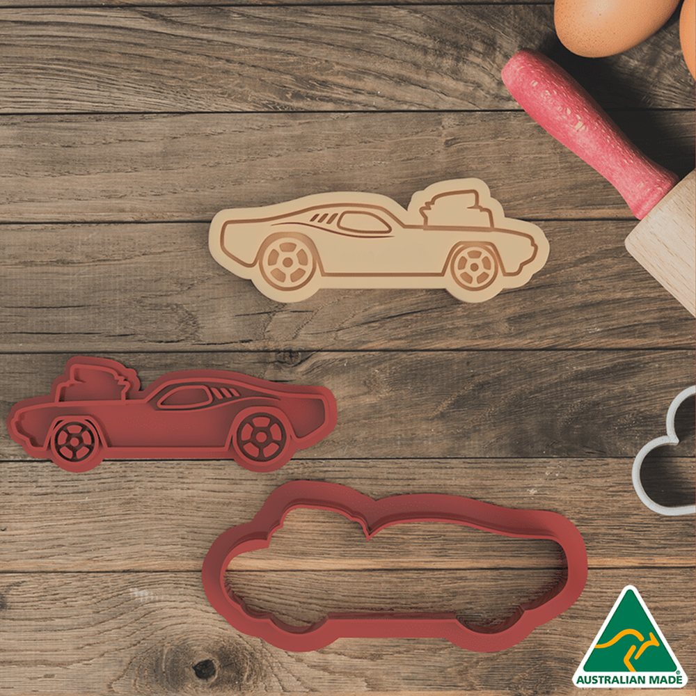 Australian Cookie Cutters Cookie Cutters Hot Wheels Muscle Car Cookie Cutter and Embosser Stamp