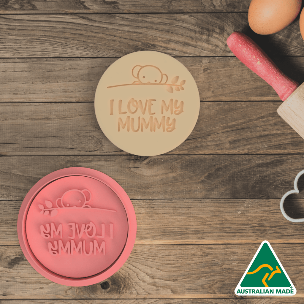 Australian Cookie Cutters Cookie Cutters I Love You Mummy Cookie Cutter and Embosser Stamp