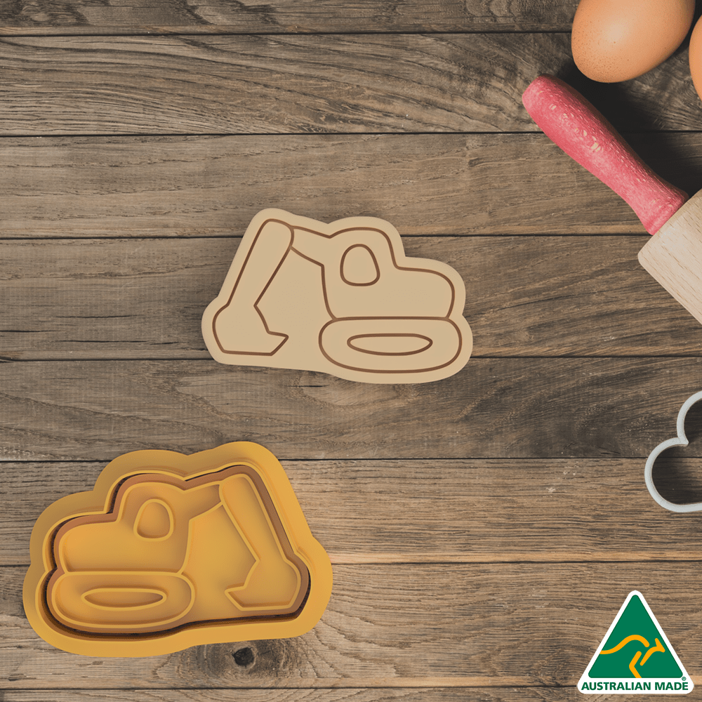 Australian Cookie Cutters Cookie Cutters Kids Transport Basic Digger Cookie Cutter and Embosser